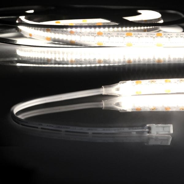 LED CRI940 MiniAMP Flexband, 24V DC, 6W, IP20, 4000K, 120cm, beids. 30cm Kabel + maleAMP, 300 LED/m