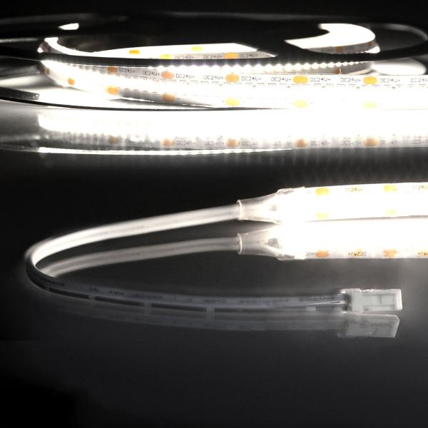 LED CRI940 MiniAMP Flexband, 24V DC, 12W, IP20, 4000K, 120cm, beids. 30cm Kabel + maleAMP, 300 LED/m