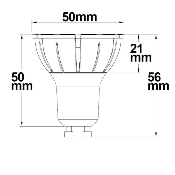 GU10 Vollspektrum LED Strahler 5,5W TOQ, 36°, 4000K, dimmbar