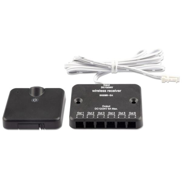 MiniAMP LED Touch/Funk PWM-Dimmer mit PIR Sensor, 1 Kanal, 12-24V DC 5A, inkl. Funktaster
