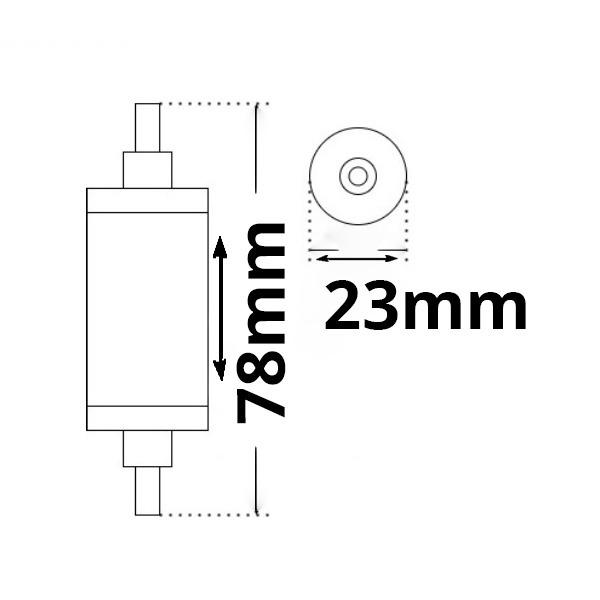 R7s LED Stab SLIM, 6W, L: 78mm, neutralweiß, dimmbar