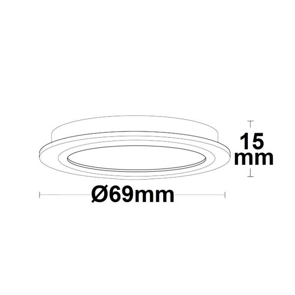 LED Möbeleinbaustrahler MiniAMP silber, 4W, 60°, 24V DC warmweiß 3000K, dimmbar