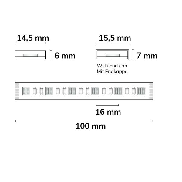 LED AQUA RGB+WW+KW CCT Flexband, 24V DC, 20W, IP68, 5in1 Chip, 5m Rolle, 60 LED/m