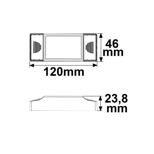 LED Konstantstrom Trafo 100/180/270/350/440mA, 10W, Push/1-10V/DALI dimmbar