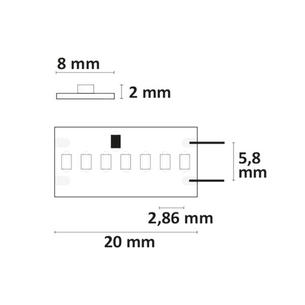 LED CRI940 Linear8 Flexband, 24V DC, 22W, IP20, 4000K, 5m Rolle, 350 LED/m