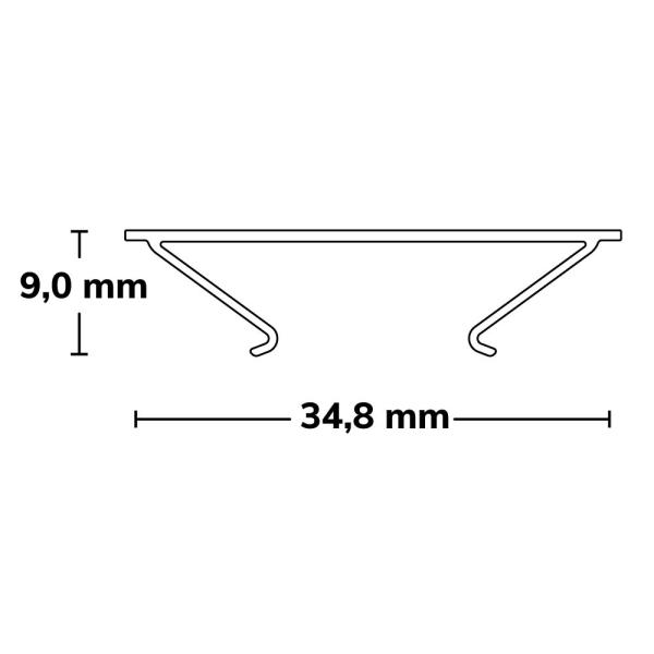 Abdeckung COVER45 opal/satiniert 200cm für Profil CORNER12 BORDERLESS