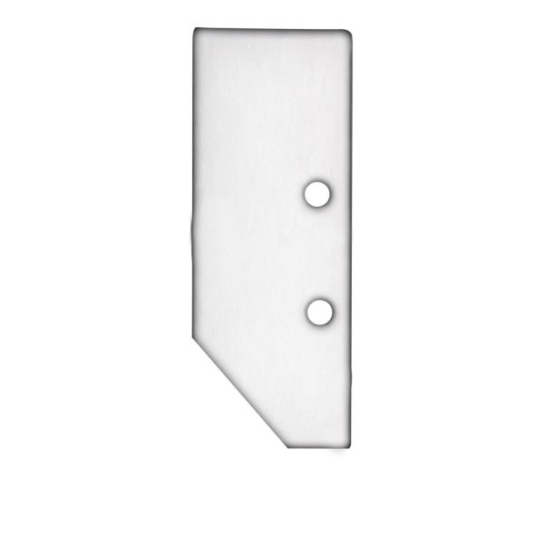 Endkappe EC92 Aluminium weiß RAL 9003 für Profil HIDE ASYNC inkl. Schrauben