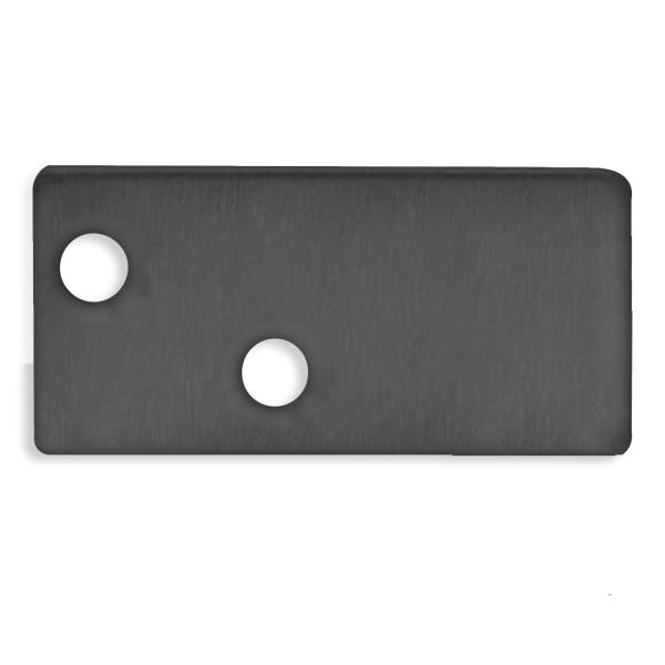 Endkappe EC95 Aluminium schwarz RAL 9005 für Profil FURNIT6 S inkl. Schrauben