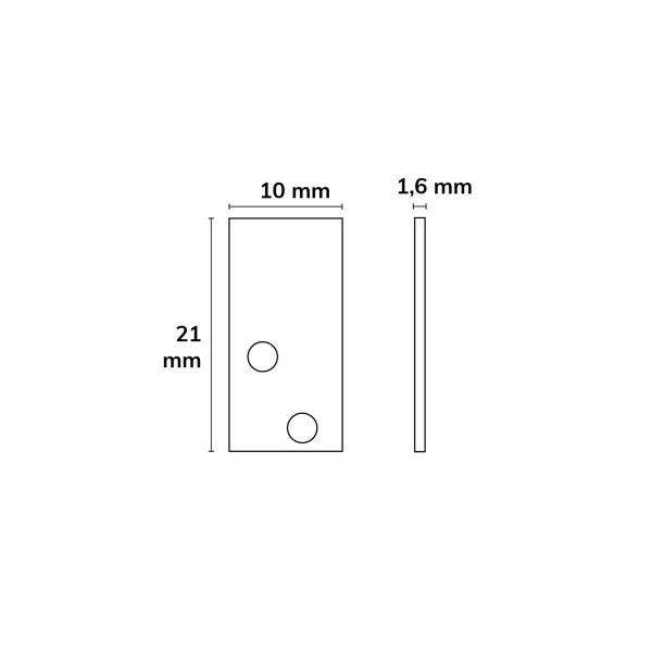 Endkappe EC95 Aluminium schwarz RAL 9005 für Profil FURNIT6 S inkl. Schrauben