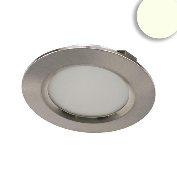 LED Möbeleinbaustrahler MiniAMP silber, 3W, 120°, 24V DC weißdynamisch, dimmbar