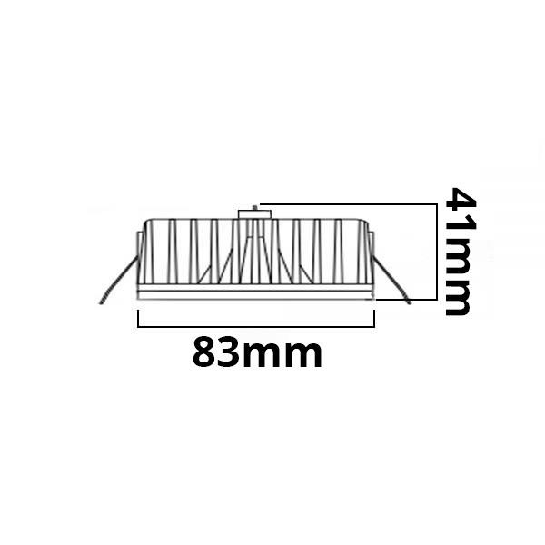 LED Einbaustrahler Sys-90 MiniAMP, 10W, 24V DC 3000K, CRI92, dimmbar (exkl. Cover)
