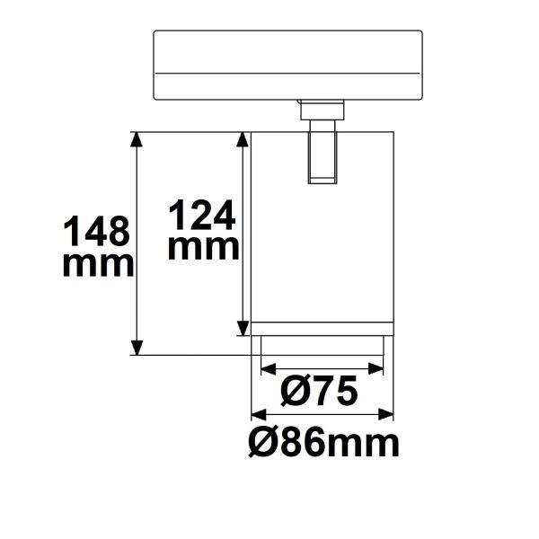 3-Phasen Schienenstrahler fokussierbar, 42W, 20°-70°, weiß matt, 3000K, CRI92