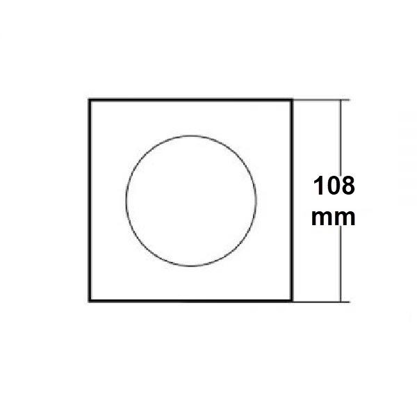 Cover Aluminium rückversetzt schwarz für Sys-90