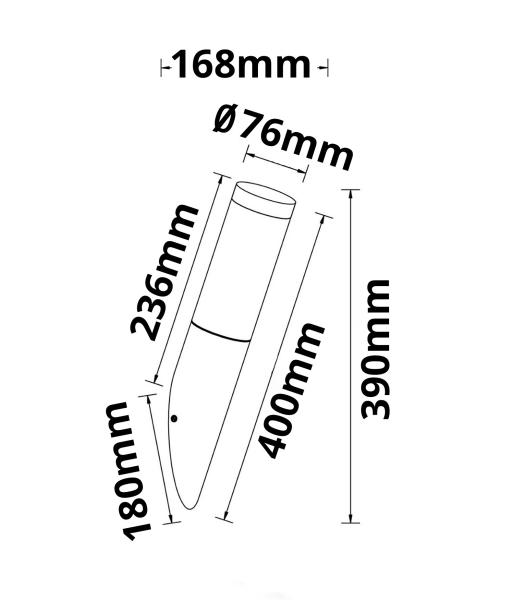 Wandleuchte Edelstahl, IP44, warmweiß, inkl. E27 LED Leuchtmittel 9W