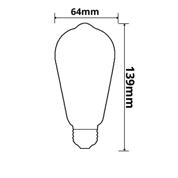 E27 Vintage Line LED ST64 Edisonbulb, Amber, 4W, 2200K