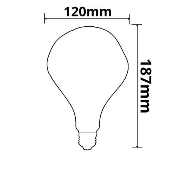 E27 Vintage Line LED Roundbulb A125, unregular, Amber, 4W, 2200K