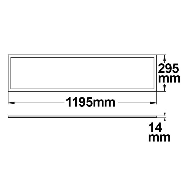 LED Office Hängeleuchte Up&Down, 20W+20W, 30x120cm, weiß, UGR<19, 4000K, DALI dimmbar