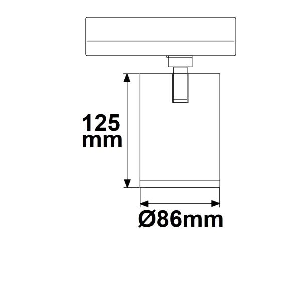 3-Phasen Schienenstrahler, 35W, 38°, schwarz matt, 4000K, CRI90