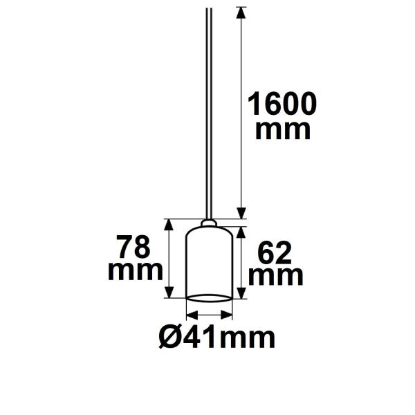 E27 Fassung schwarz mit schwarzem Kabel 160cm
