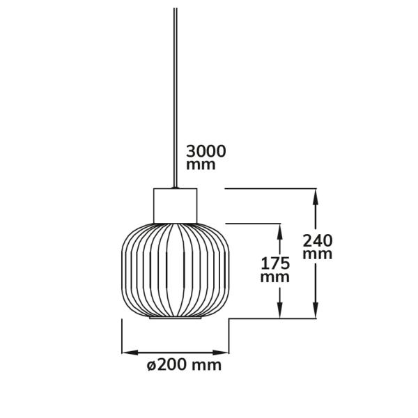 Pendelleuchte, white Glas, rund, E27, 50-300cm, exkl. Leuchtmittel, exkl. Baldachin