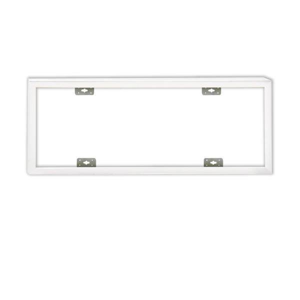 Aufbaurahmen weiß RAL 9016, Höhe 7cm, für LED Panels 300x1200, steckbare Schnellmontage