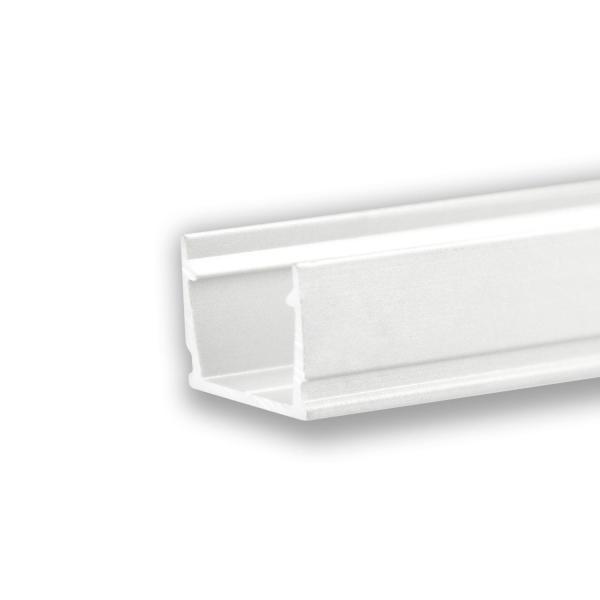 LED Aufbauprofil SURF10 Aluminium weiß RAL 9010, 200cm