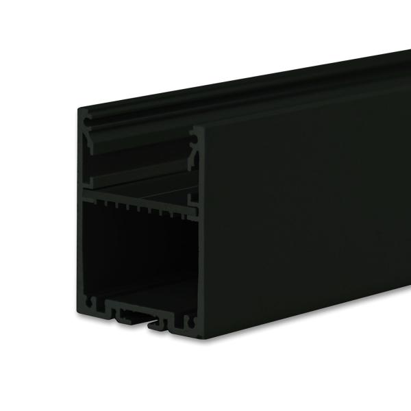 LED Aufbauprofil LAMP30 V1 Aluminium schwarz RAL 9005, 200cm