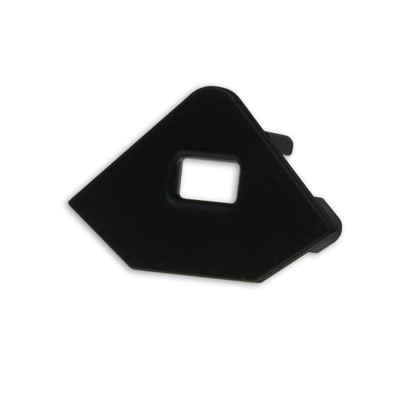 Endkappe EC97 schwarz für Profil CORNER11n mit Kabeldurchführung, 1 STK