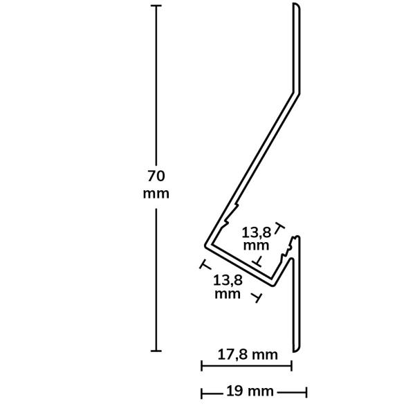 LED Einbauprofil BACKLIGHT3 200cm