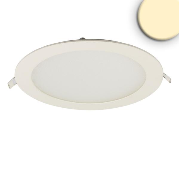 LED Downlight, 18W, rund, ultraflach, blendungsreduziert, weiß, warmweiß, dimmbar CRI90