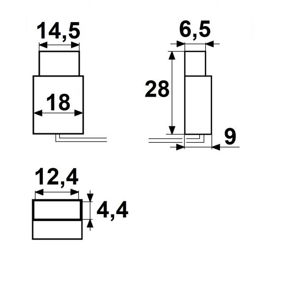 Kontakt-Kabelanschluss 200cm O1-212 für 2-pol. IP68 Flexstripes mit Breite 12mm und Pitch >8mm