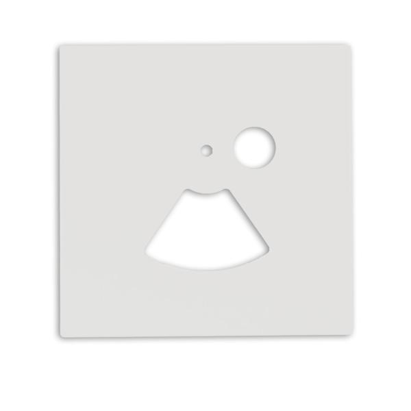 Cover Aluminium eckig 2 weiß, für Wandeinbauleuchte Sys-Wall68 mit PIR Sensor