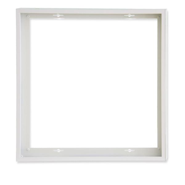 Aufbaurahmen weiß RAL 9016, Höhe 5cm, für LED Panels 625x625, steckbare Schnellmontage