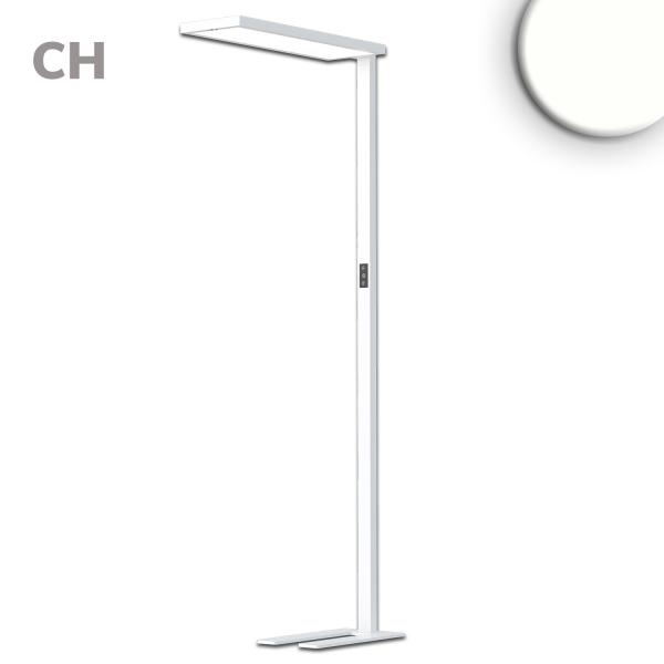 LED Office Pro Stehleuchte Up&Down, 80W+20W, Weiß, UGR<19, neutralweiß, Touch-Dimm, CH-Stecker