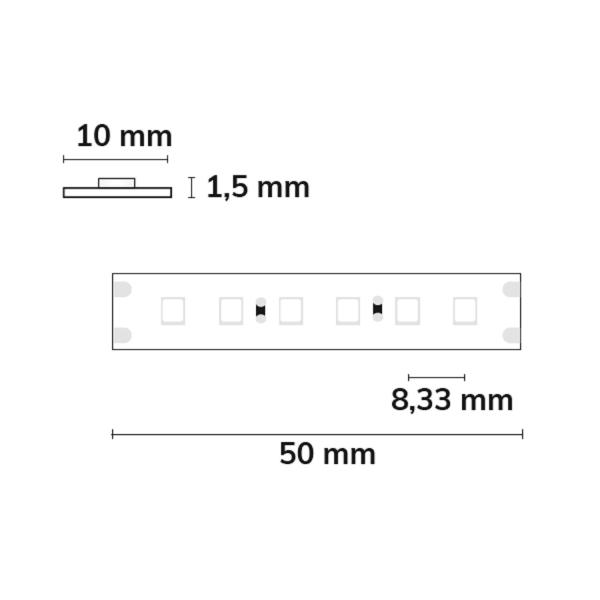 LED CRI819/840 CCT Flexband, 24V DC, 10W ww | 10W nw, IP20, Amber+Lime, 5m Rolle, 240 LED/m