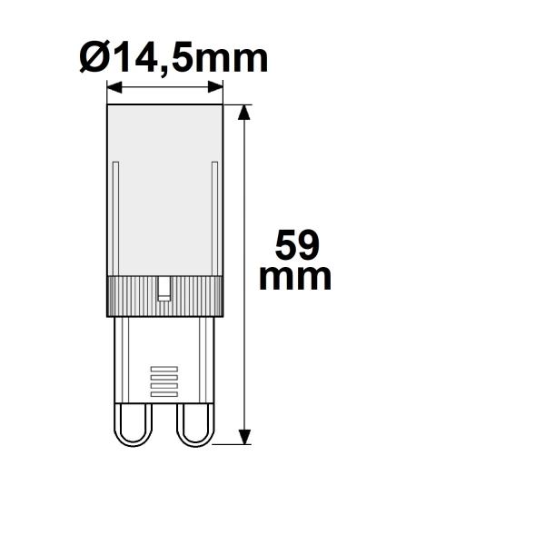 G9 COB LED 4W, warmweiß