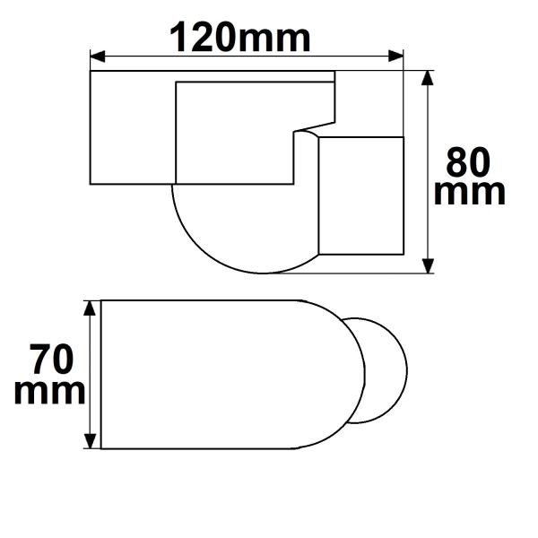 PIR Bewegungsmelder weiß, 230V, max. 4A, 180° max. 10m Detektionsradius, IP44, Aufputzmontage