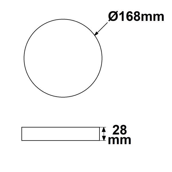 LED Umrüstplatine 168mm, 16W, mit Haltemagnet, neutralweiß