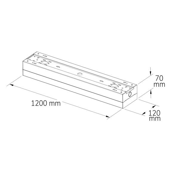 LED Langfeldleuchte UGR<19, 80°, weiß, 120cm 38W, ColorSwitch 3000|4000K, dimmbar