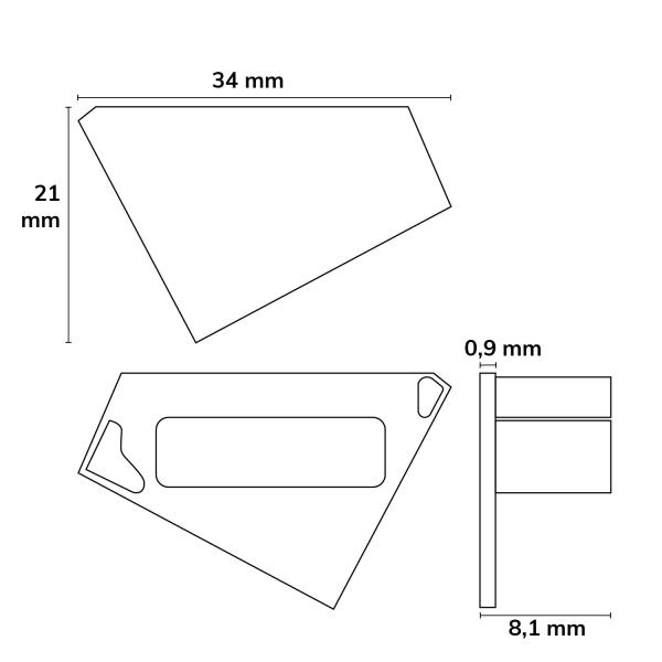 Endkappe EC110L weiß für Profil CORNER18, links 1 STK
