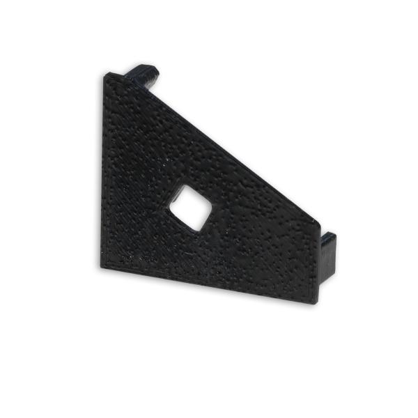 Endkappe EC111L schwarz für Profil CORNER18 mit Kabeldurchführung, links 1 STK