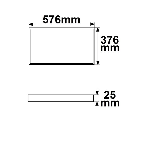 LED Leuchtrahmen H25, Innenformat 320x520mm, 36W, weißdynamisch, CRI92