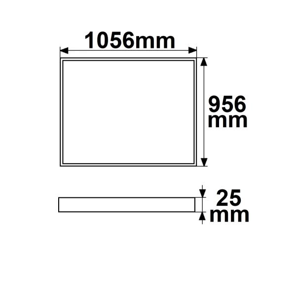 LED Leuchtrahmen H25, Innenformat 900x1000mm, 78W, weißdynamisch, CRI92