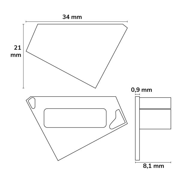 Endkappe EC110R schwarz für Profil CORNER18, rechts 1 STK