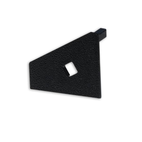 Endkappe EC111R schwarz für Profil CORNER18 mit Kabeldurchführung, rechts 1 STK