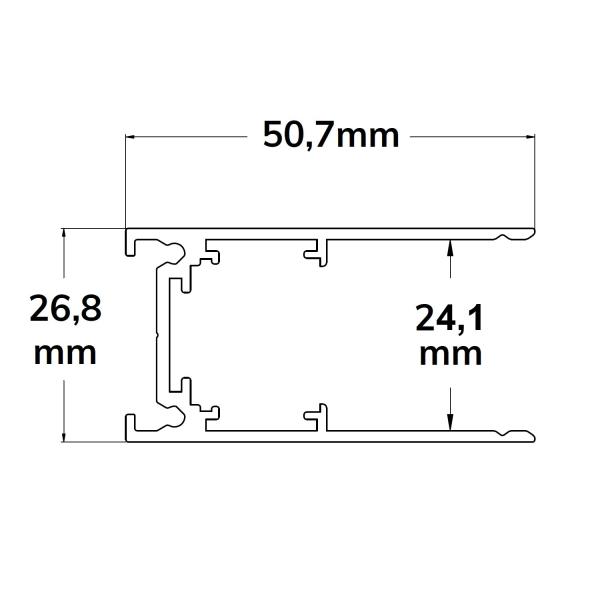 Track48 Aufbauschiene, schwarz, 200cm, 4-polig, inkl. Endkappen und Schutzcover