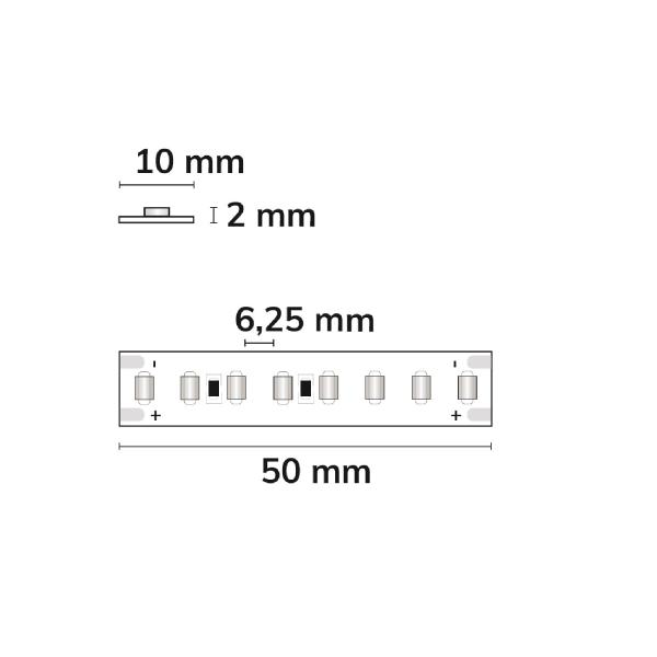 LED HEQ930 Flexband High Bright, 48V DC, 17W, IP20, 3000K, 140lm/W, 160 LED/m, 10m Rolle