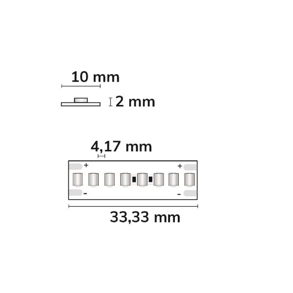 LED HEQ930 Flexband High Bright, 48V DC, 22W, IP20, 3000K, 140lm/W, 5m Rolle, 240 LED/m