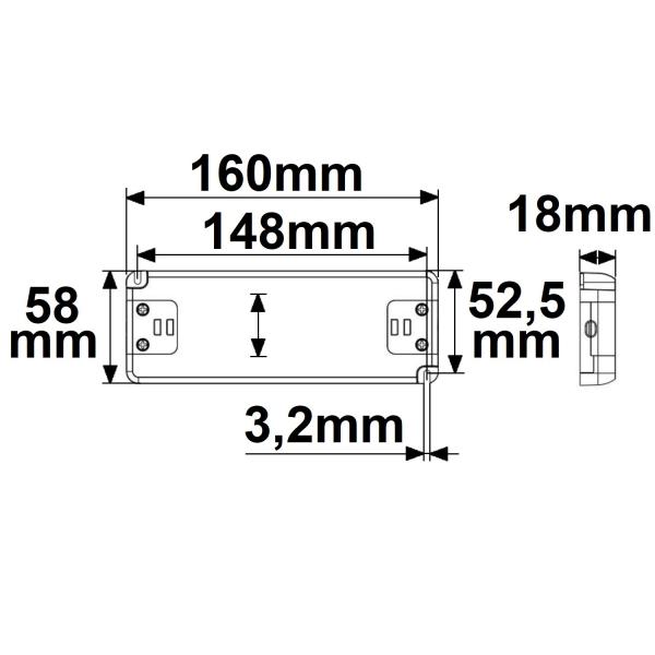 LED Trafo 48V/DC, 0-60W, SELV, ultraflach