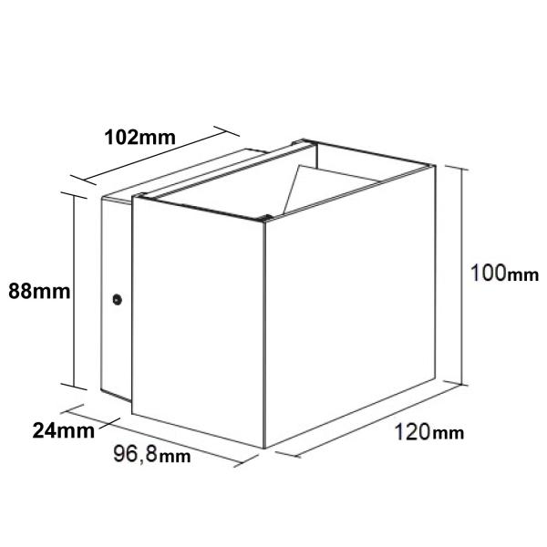LED Wandleuchte Up&Down 2x5W, 15-120°, IP65, schwarz, warmweiß